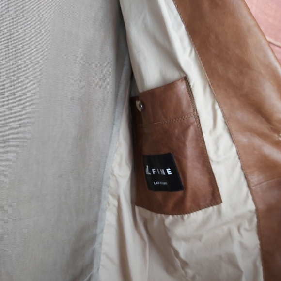 D.Fine Las Vegas destress look leather coat jacket super smooth soft lea… - Picture 11 of 11